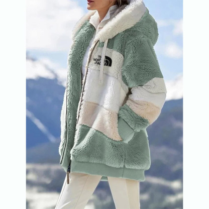 🔥 49% OFF-🐑RCONTRASTING LAMB WOOL PADDED COAT🎁SPECIAL OFFE