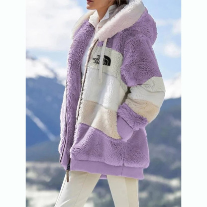 🔥 49% OFF-🐑RCONTRASTING LAMB WOOL PADDED COAT🎁SPECIAL OFFE