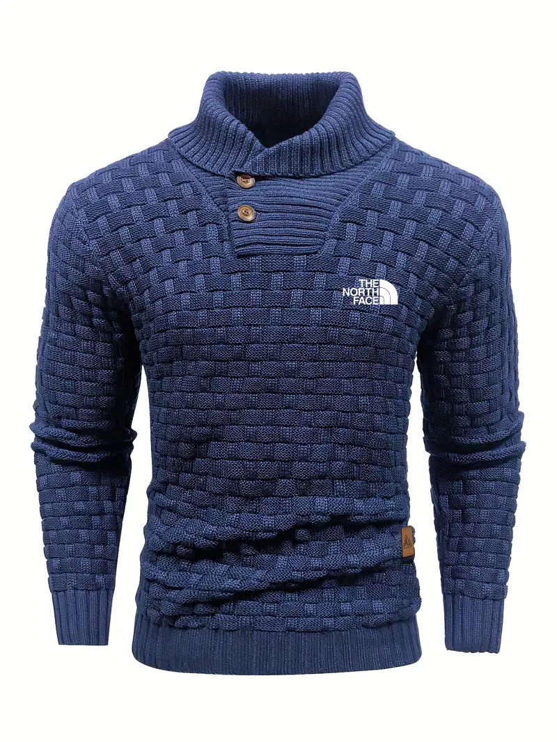 2024 THE NORthtTH FACE - Cardigan texturé en tricot tendance pour homme, cardigan à la mode et mature pour l'automne et l'hiver