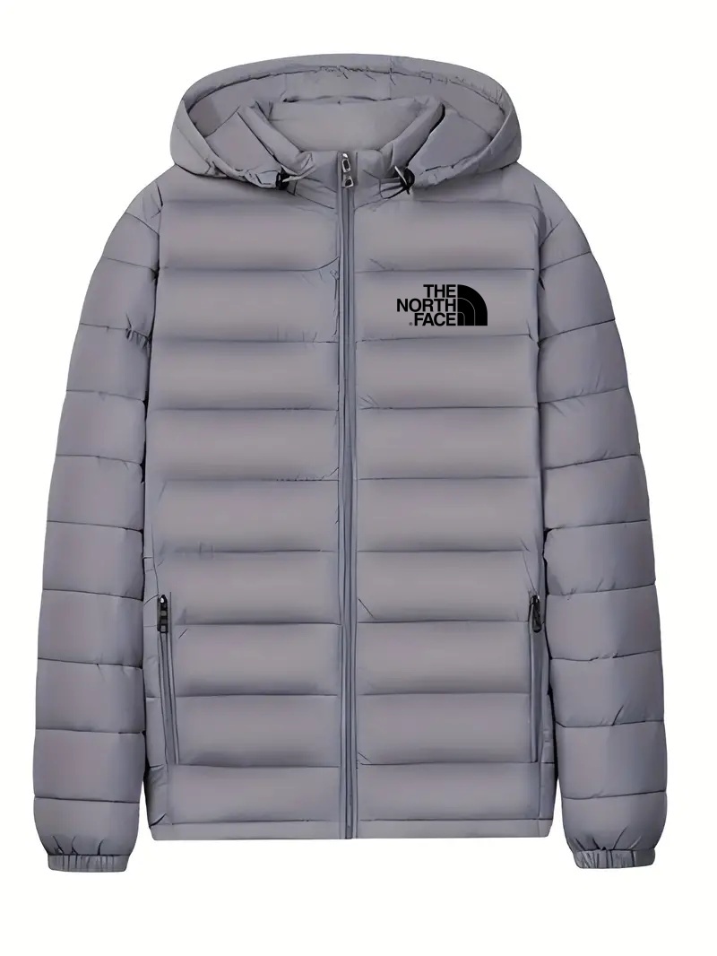 THE NORthtTH FACE-Doudoune ample pour homme avec poches, décontractée, respirante, fermeture éclair, manches longues, manteau chaud à capuche pour activités de plein air en hiver