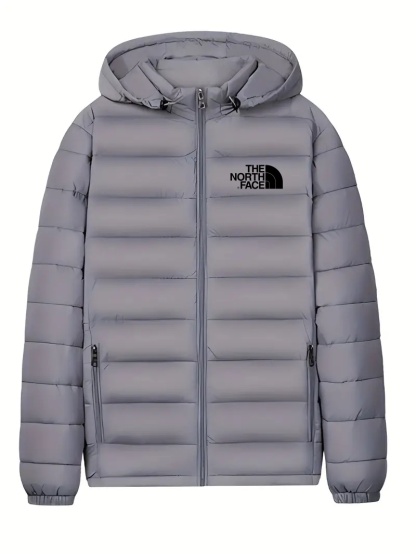 THE NORthtTH FACE-Doudoune ample pour homme avec poches, décontractée, respirante, fermeture éclair, manches longues, manteau chaud à capuche pour activités de plein air en hiver