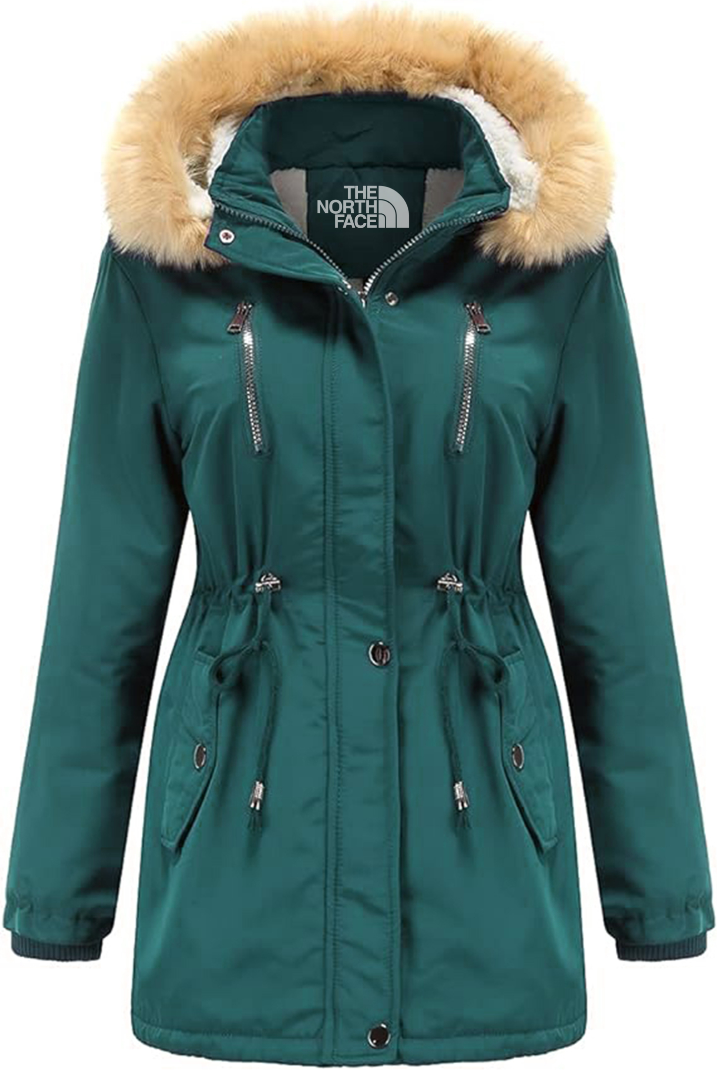 TNF Winter Hooded Zip-Up Parka Jacket-WOMEN'S