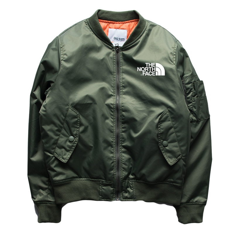 THE NORthtTH FACE-Veste de bombardier Air Force MA1 à col montant pour homme, veste de baseball en coton épais, automne et hiver