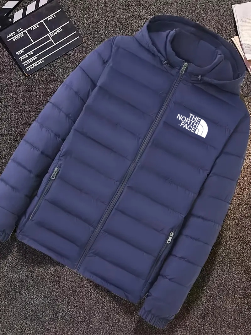 THE NORthtTH FACE-Doudoune ample pour homme avec poches, décontractée, respirante, fermeture éclair, manches longues, manteau chaud à capuche pour activités de plein air en hiver