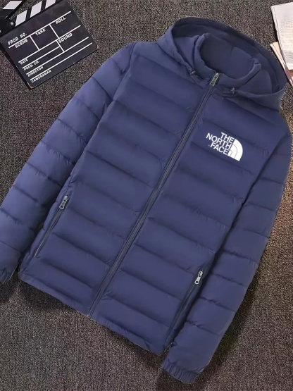 THE NORthtTH FACE-Doudoune ample pour homme avec poches, décontractée, respirante, fermeture éclair, manches longues, manteau chaud à capuche pour activités de plein air en hiver