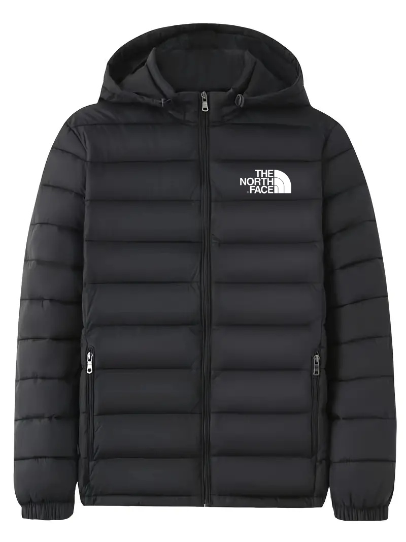 THE NORthtTH FACE-Doudoune ample pour homme avec poches, décontractée, respirante, fermeture éclair, manches longues, manteau chaud à capuche pour activités de plein air en hiver