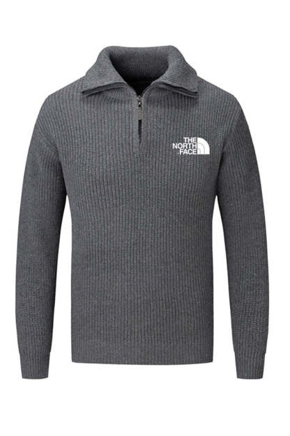 Jersey con cremallera y cuello simulado