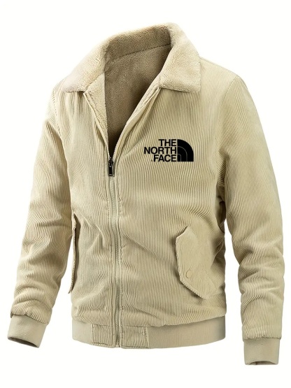 THE NORthtTH FACE-Veste réversible en velours côtelé doublée polaire pour homme - Manteau décontracté d'extérieur et de randonnée, zippé, coupe-vent pour l'automne/hiver