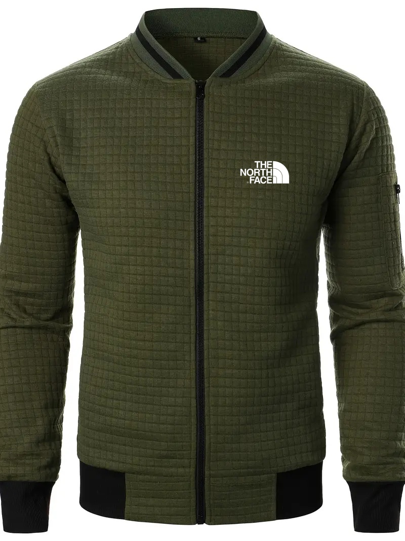 THE NORTH FACE - Cardigan à col montant et fermeture éclair pour homme, veste décontractée, chaude, tricotée, en polyester, couleur unie, légère et extensible, pour l'automne et l'hiver