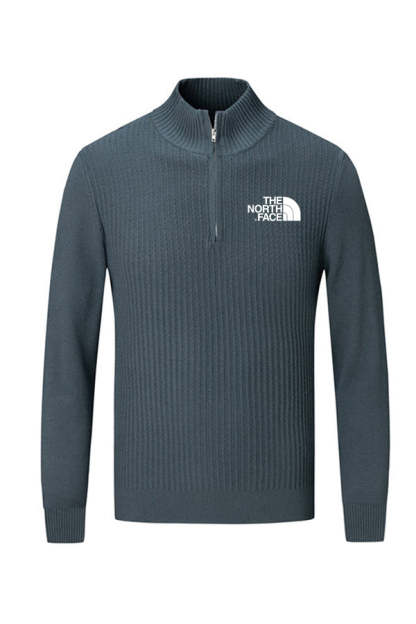 Jersey de canalé con cuello medio alto y cremallera