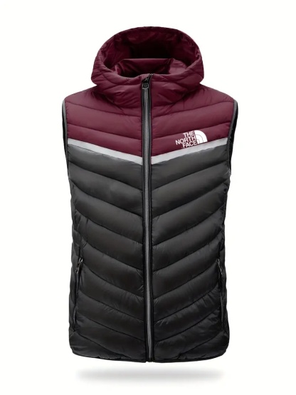 THE NORthtTH FACE-Sweat à capuche zippé à blocs de couleurs, veste décontractée sans manches pour femme, automne et hiver