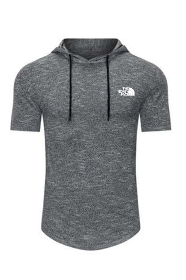 suéter de punto de manga corta con capucha transpirable