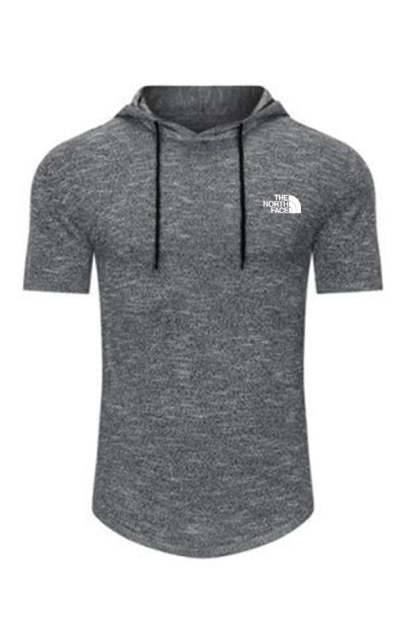 suéter de punto de manga corta con capucha transpirable