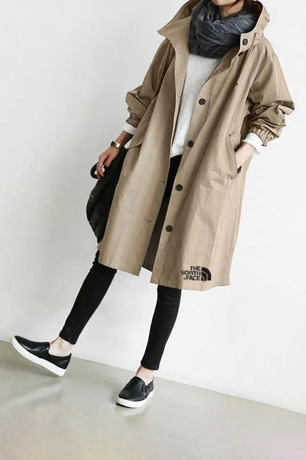 Water Resistant Hooded Windbreaker Rain Jacket