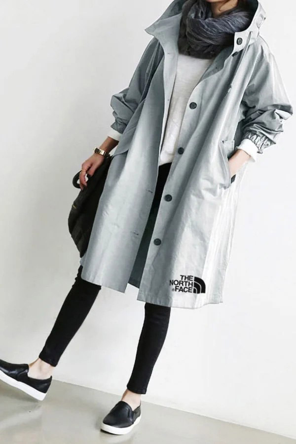 Water Resistant Hooded Windbreaker Rain Jacket