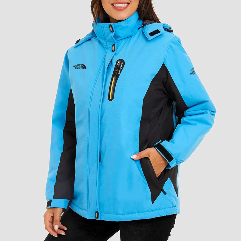 THE NORth FACE Manteaux d'hiver pour femmes Veste de ski imperméable doublée en polaire avec capuche