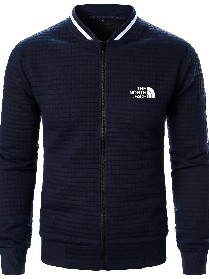 THE NORTH FACE - Cardigan à col montant et fermeture éclair pour homme, veste décontractée, chaude, tricotée, en polyester, couleur unie, légère et extensible, pour l'automne et l'hiver