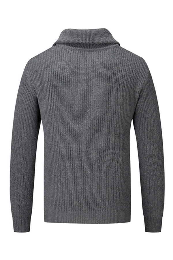 Jersey con cremallera y cuello simulado