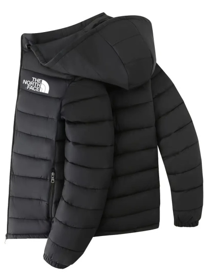 THE NORthtTH FACE-Doudoune ample pour homme avec poches, décontractée, respirante, fermeture éclair, manches longues, manteau chaud à capuche pour activités de plein air en hiver