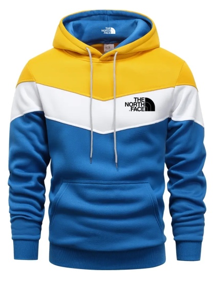 THE NORthtTH FACE Sweat-shirt à carreaux colorés pour homme - Design graphique décontracté avec capuche et poche kangourou