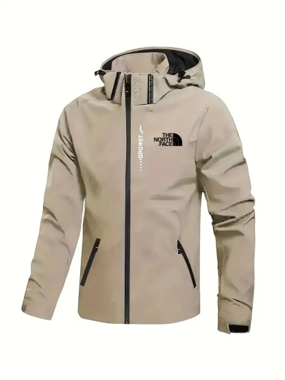 THE NORthtTH FACE Veste de sport à capuche pour homme, imperméable, coupe-vent, fermeture éclair, style décontracté, printemps, automne et hiver