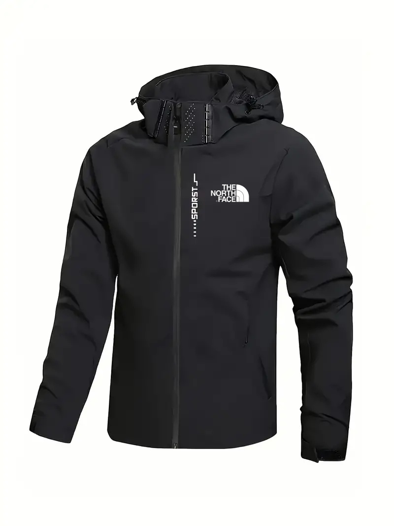 THE NORthtTH FACE Veste de sport à capuche pour homme, imperméable, coupe-vent, fermeture éclair, style décontracté, printemps, automne et hiver