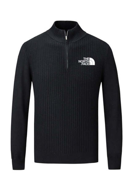 Jersey de canalé con cuello medio alto y cremallera