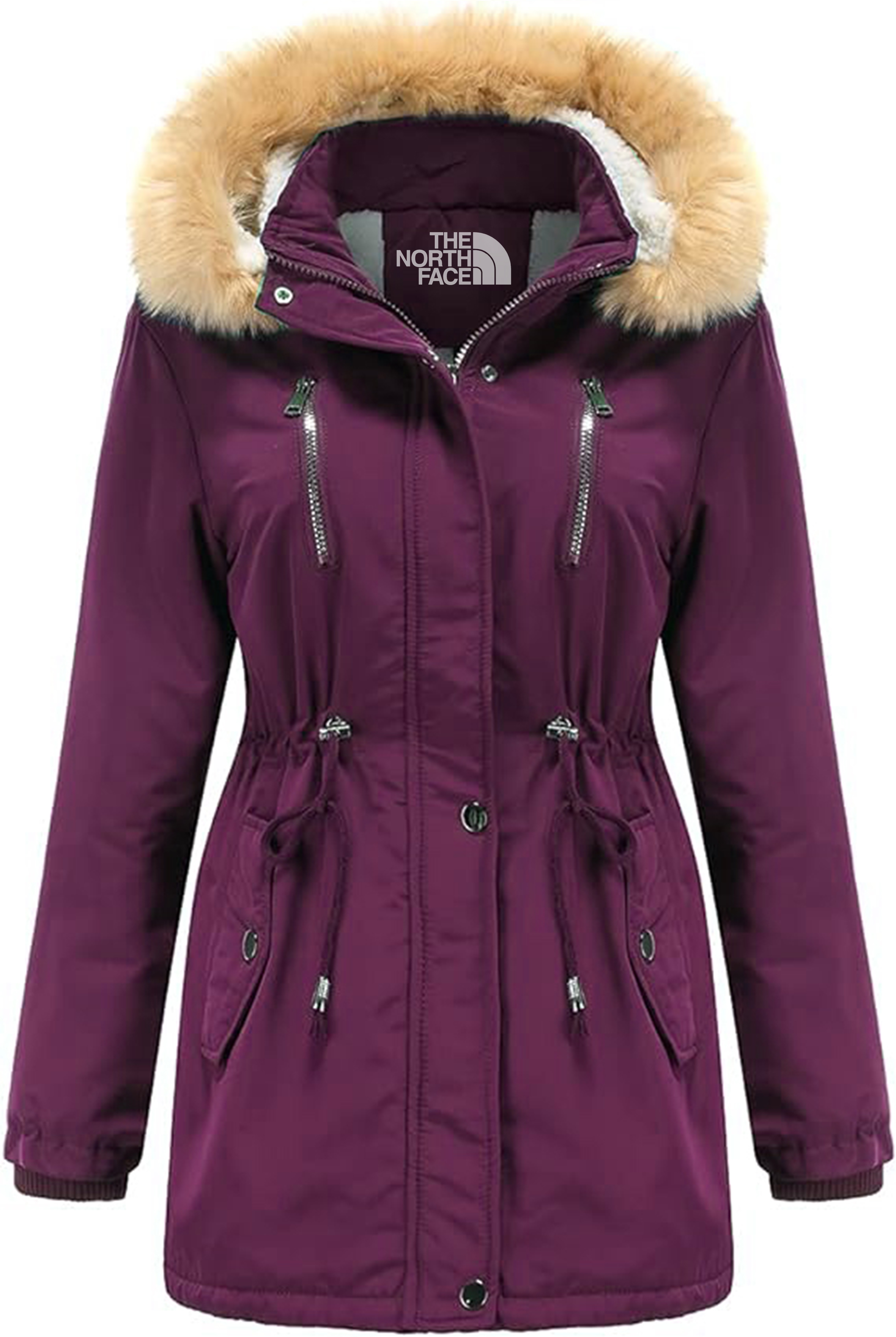 TNF Winter Hooded Zip-Up Parka Jacket-WOMEN'S