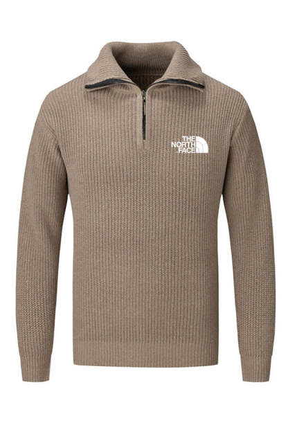 Jersey con cremallera y cuello simulado