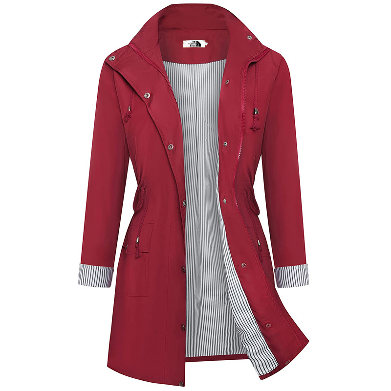 THE NORTH FACE Veste de pluie coupe-vent pour femme, imperméable, légère, à capuche, pour l'extérieur