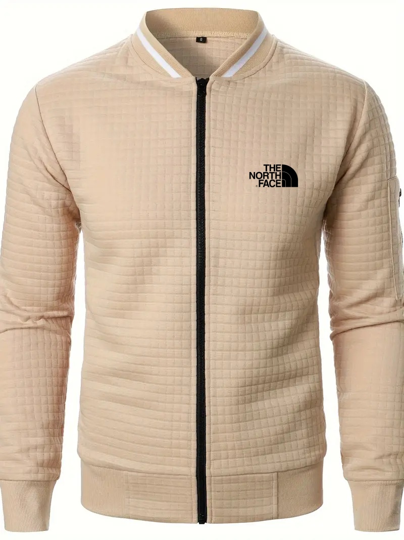 THE NORTH FACE - Cardigan à col montant et fermeture éclair pour homme, veste décontractée, chaude, tricotée, en polyester, couleur unie, légère et extensible, pour l'automne et l'hiver