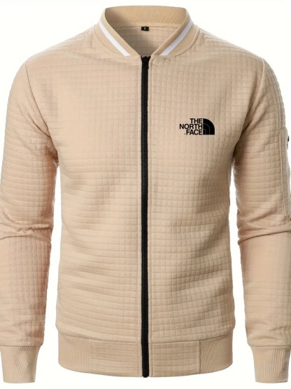 THE NORTH FACE - Cardigan à col montant et fermeture éclair pour homme, veste décontractée, chaude, tricotée, en polyester, couleur unie, légère et extensible, pour l'automne et l'hiver