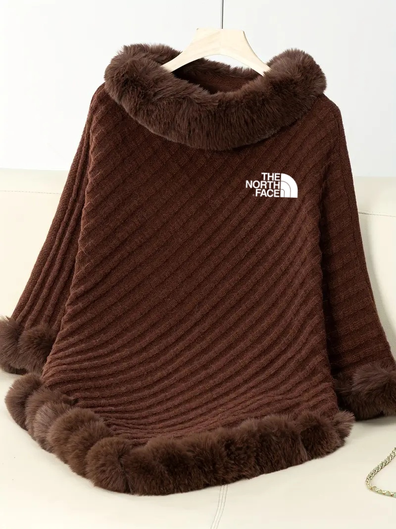 THE NORthtTH FACE-Pull à manches longues et ourlet irrégulier pour femme, pull chaud pour l'automne et l'hiver