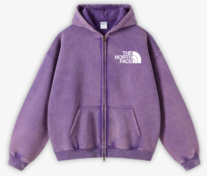 Sweat à capuche zippé délavé THE NORth FACE 2024