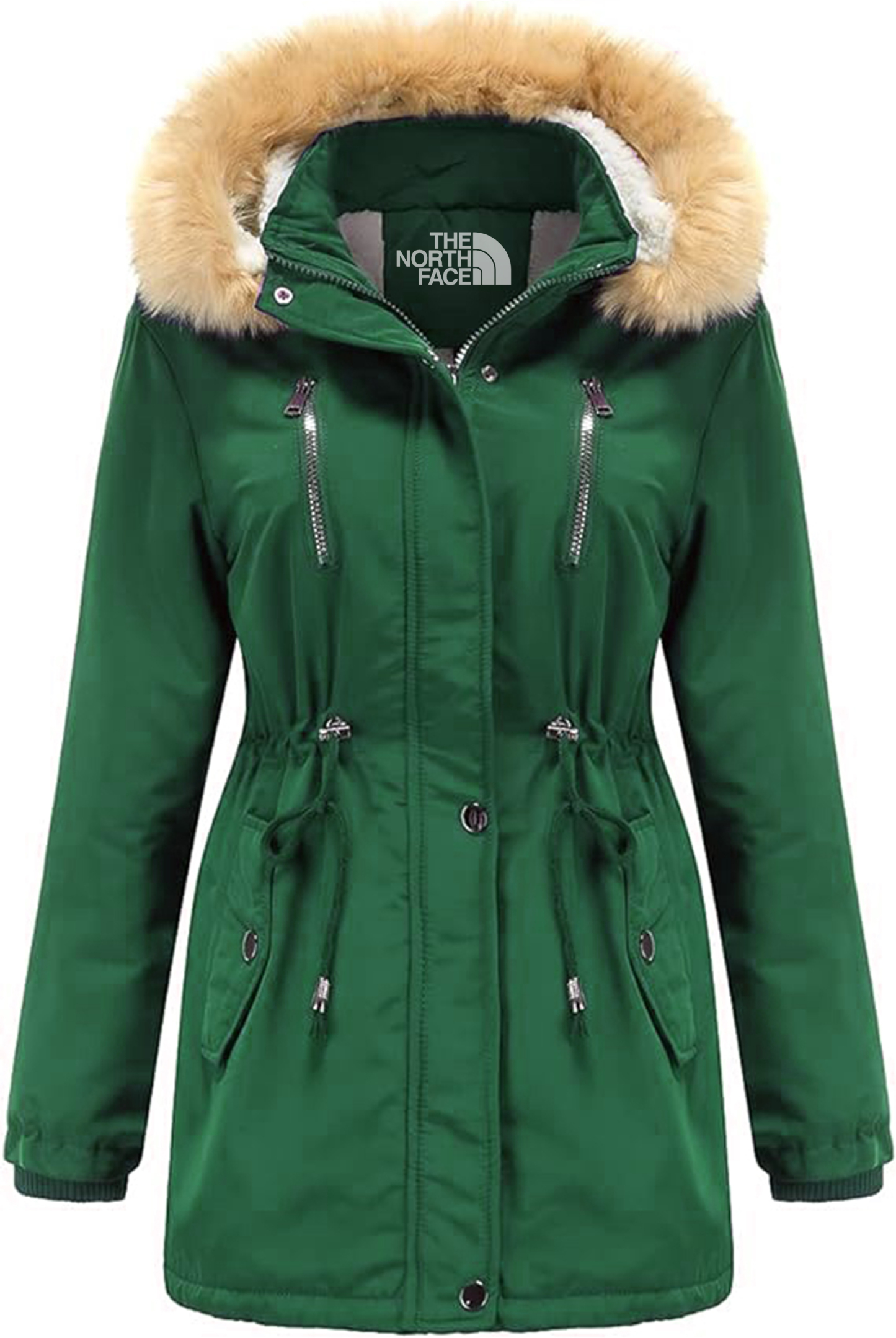 TNF Winter Hooded Zip-Up Parka Jacket-WOMEN'S