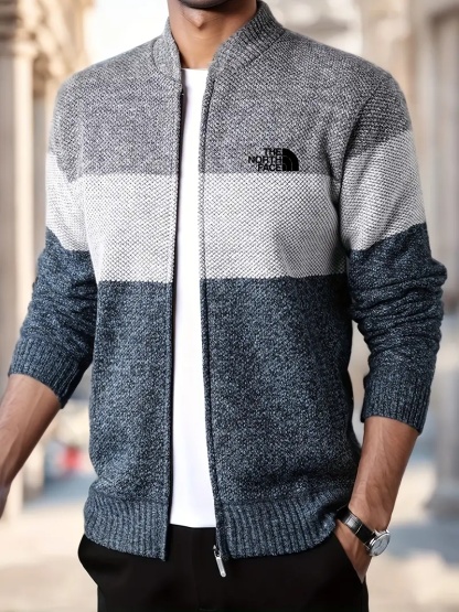 THE NORthtTH FACE-Veste de baseball doublée en polaire pour homme, vêtement d'extérieur décontracté et tendance pour l'hiver et l'automne