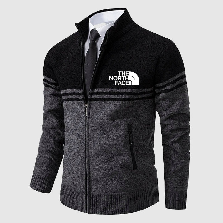 THE NORTH FACE - Cardigan à manches longues et col montant pour homme, manteau chaud en tricot