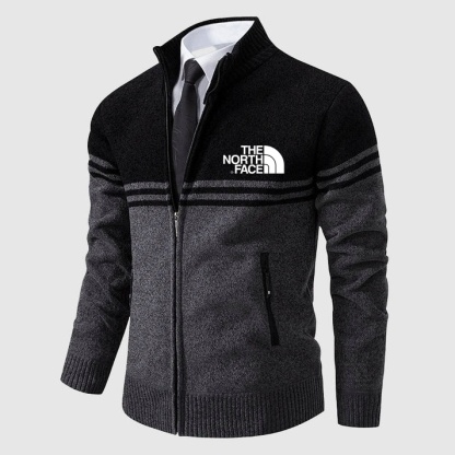 THE NORTH FACE - Cardigan à manches longues et col montant pour homme, manteau chaud en tricot
