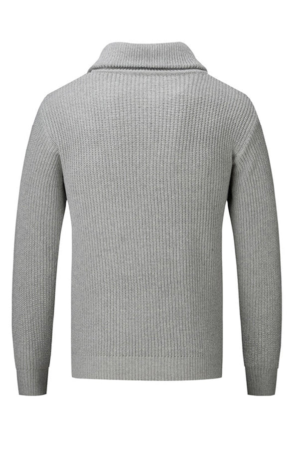 Jersey con cremallera y cuello simulado