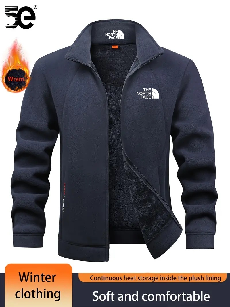 THE NORthtTH FACE-Veste polaire pour homme – Chaude, coupe-vent et tendance pour l'automne et l'hiver | Col imprimé décontracté et fermeture éclair