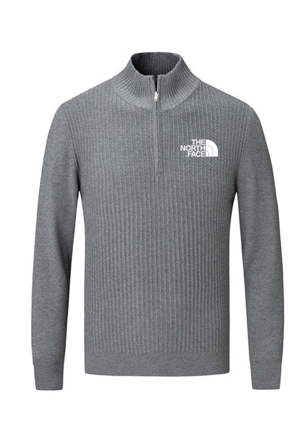 Jersey de canalé con cuello medio alto y cremallera