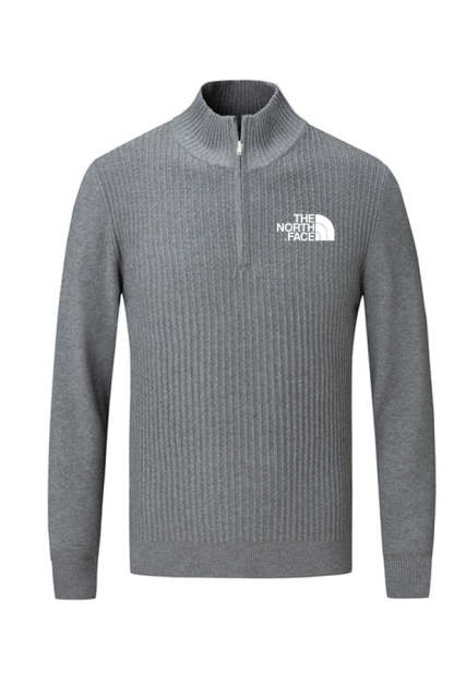 Jersey de canalé con cuello medio alto y cremallera