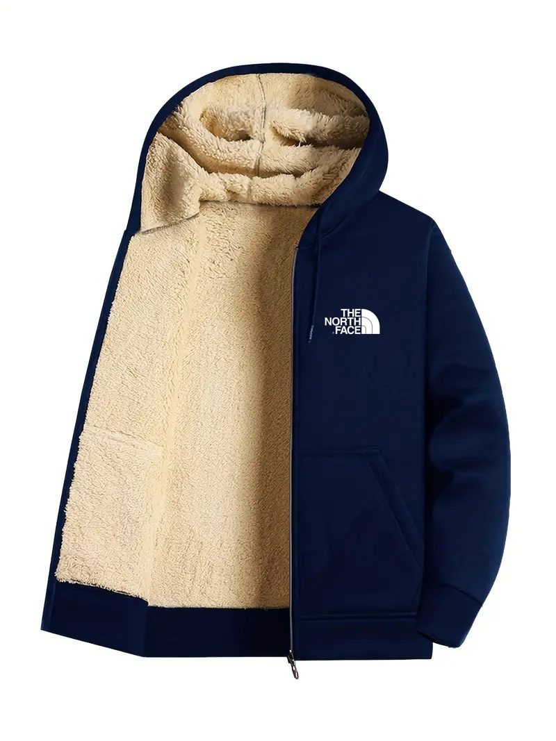 THE NORthtTH FACE-Veste à capuche décontractée à manches longues pour homme, couleur unie, doublée en sherpa, fermeture éclair, pour le sport, l'hiver et l'automne
