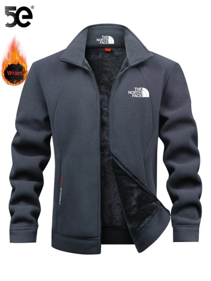 THE NORthtTH FACE-Veste polaire pour homme – Chaude, coupe-vent et tendance pour l'automne et l'hiver | Col imprimé décontracté et fermeture éclair