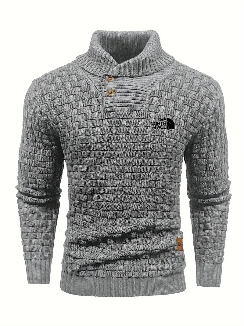 2024 THE NORthtTH FACE - Cardigan texturé en tricot tendance pour homme, cardigan à la mode et mature pour l'automne et l'hiver