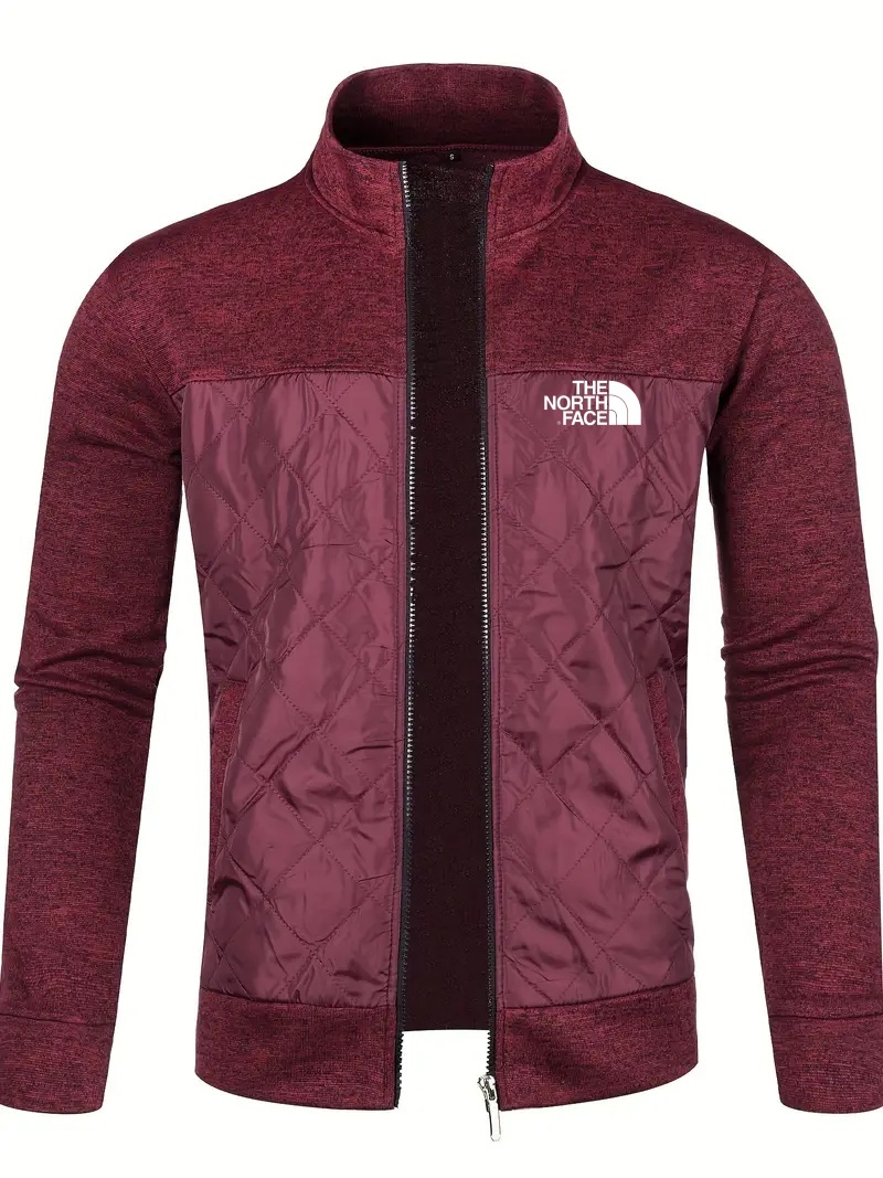 2024 THE NORthtTH FACE-Men's knitted cardigan jacket, autumn and winter casual stand-up collar full zipper jacket, long sleeve regular fit cardigan