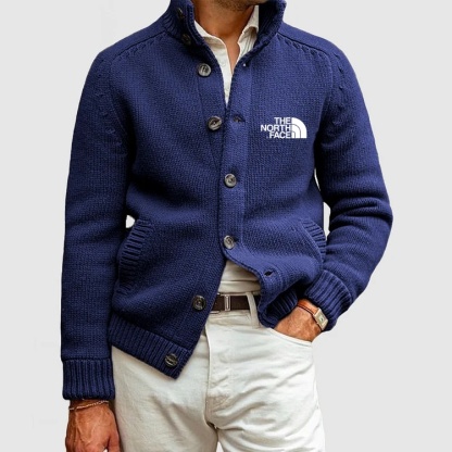THE NORthtTH FACE-Cardigan tricoté basique à col montant et boutonnage simple pour homme