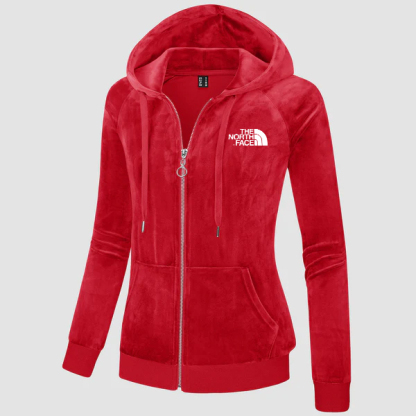 THE NORTH FACE - Veste à capuche en velours polaire pour femme, coupe slim