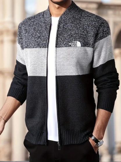 THE NORthtTH FACE-Veste de baseball doublée en polaire pour homme, vêtement d'extérieur décontracté et tendance pour l'hiver et l'automne