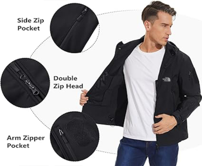 THE NORTH FACE Veste Softshell Doublure Polaire Camouflage Manteau d'Extérieur - Homme